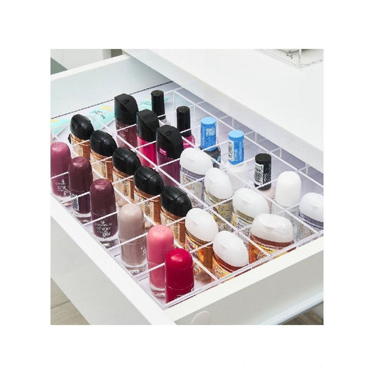 منظم أدراج HS للزينة، 35 قسمًا - أكريليك شفاف