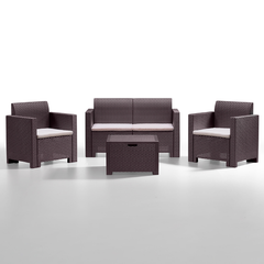 Cosmoplast Cedarattan 4-seater Lounge Set with Cushions