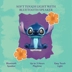 Volkano Disney Stitch Soft Touch Light with Bluetooth Speaker