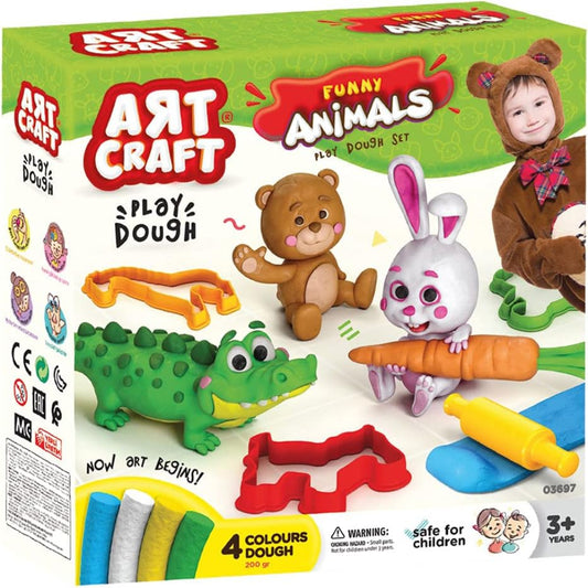 Art Craft Dede Fun Animals Dough Set – 200g