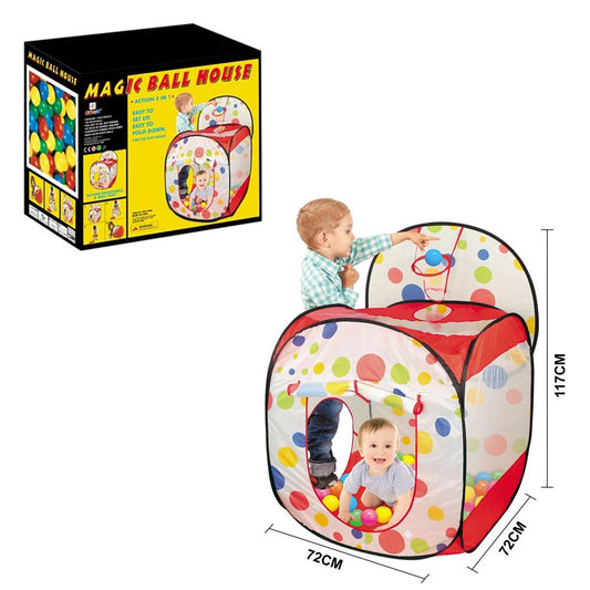 CIFYURM Magic Ball House - Children's Tent Shooting Game House with 100 Ocean Balls