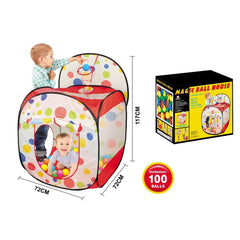 CIFYURM Magic Ball House - Children's Tent Shooting Game House with 100 Ocean Balls