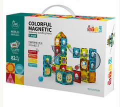 YERL Colorful Magnetic Slideway Blocks – 82pcs – Ages 3+