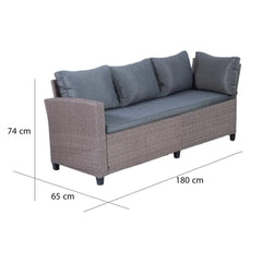 Savannah 9-Seater Rattan Corner Dining Set W/Cushions Generic (5 Pc.)