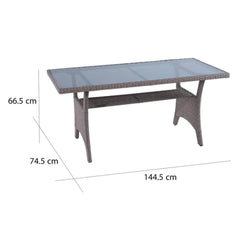 Savannah 9-Seater Rattan Corner Dining Set W/Cushions Generic (5 Pc.)