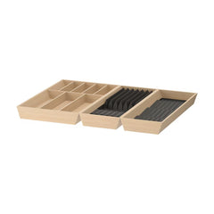 IKEA UPPDATERA Cutl tray/trays w knife+spice racks, light bamboo, 72x50 cm