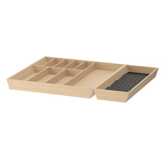 IKEA UPPDATERA Cutlery tray/tray with spice rack, light bamboo, 72x50 cm