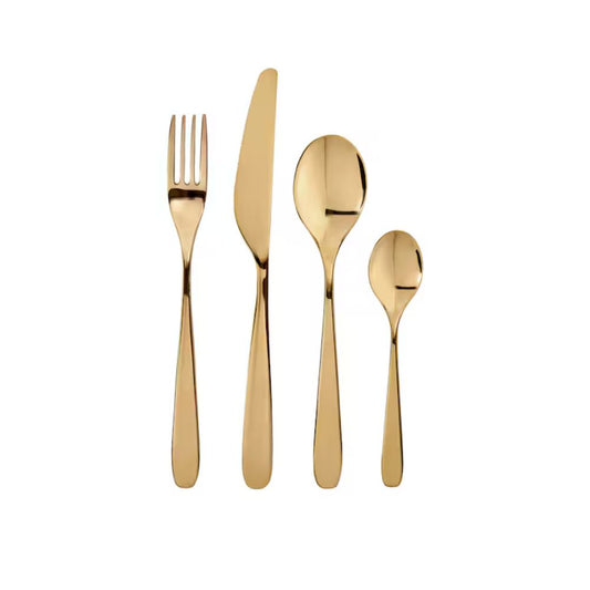 IKEA TILLAGD 24-piece cutlery set, brass-colour