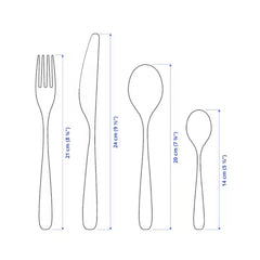 IKEA TILLAGD 24-piece cutlery set, black