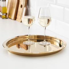 IKEA GLATTIS Tray, brass-colour, 38 cm
