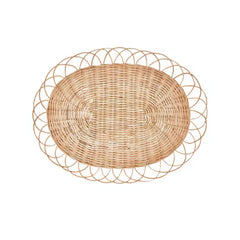 IKEA VARGFISK Place mat, natural/rattan handmade, 35 cm