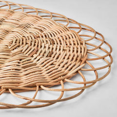 IKEA VARGFISK Place mat, natural/rattan handmade, 35 cm