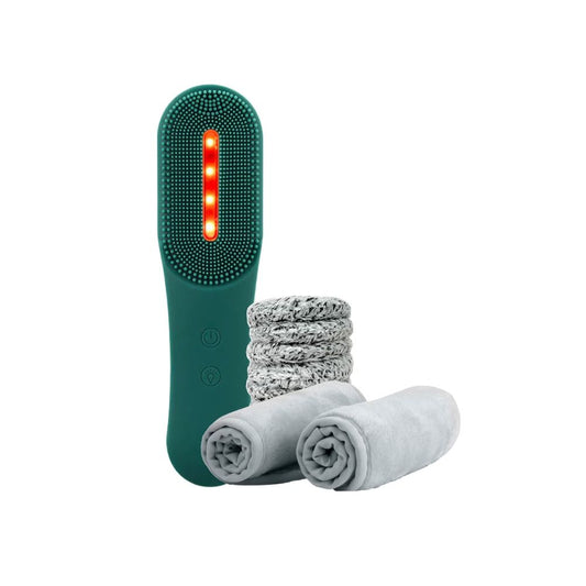 MAGNITONE London XO LightsOut LED Cleansing Brush, WipeOut and Swipes Cloth Bundle