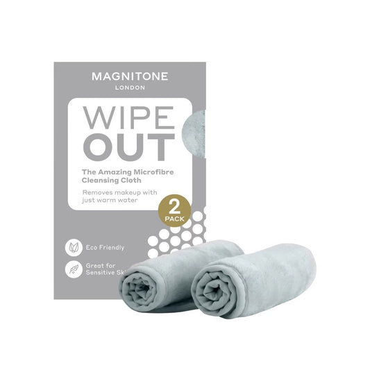 MAGNITONE London WipeOut Microfibre Cleansing Cloths Grey – 2 Pack