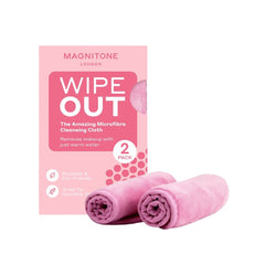 MAGNITONE WipeOut Microfibre Cleansing Cloths Pink – 2 Pack