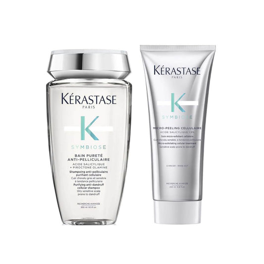 Kérastase Symbiose Anti-Dandruff Exfoliate and Cleanse Duo for Oily Scalps