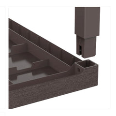 طاولة طعام خارجية من خشب الأرز من كوزموبلاست تتسع لستة أشخاص