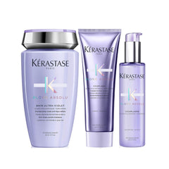 Kérastase Blond Absolu Ultraviolet Shampoo, Conditioner and Treatment Routine for Brightening Blonde Hair