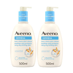 Aveeno Dermexa Cream Duo for Very Dry Itchy Skin 1L Mega Bundle