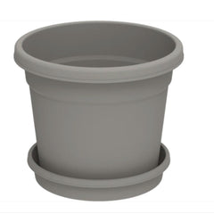 Cosmoplast Round Flowerpot with Tray 8"
