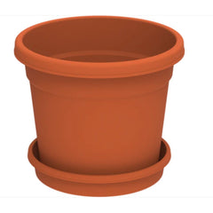 Cosmoplast Round Flowerpot with Tray 12"