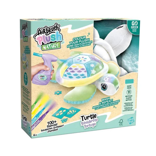 سلحفاة خضراء من القطيفة المرسومة بالبخاخ