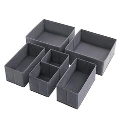 Songmics Grey RDZ06G Stylish 6 Fabric Drawer Organizer