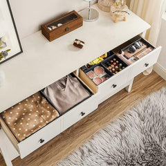 Songmics Grey RDZ06G Stylish 6 Fabric Drawer Organizer