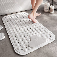 Anti-Slip Massage Bathroom Bath Tub Mats with Suction Cup and Drain Hole