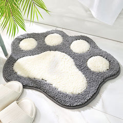 Paw Shaped Bathroom Rug Non-Slip Bath Mat (45 x 60cm)