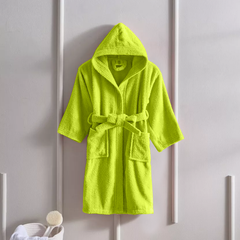 BYFT Daffodil 10 Year Kids Hooded Bathrobe (120x124 Cm) Terry Cotton - 400 Gsm