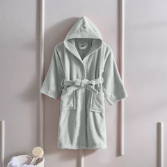 BYFT Daffodil 10 Year Kids Hooded Bathrobe (120x124 Cm) Terry Cotton - 400 Gsm