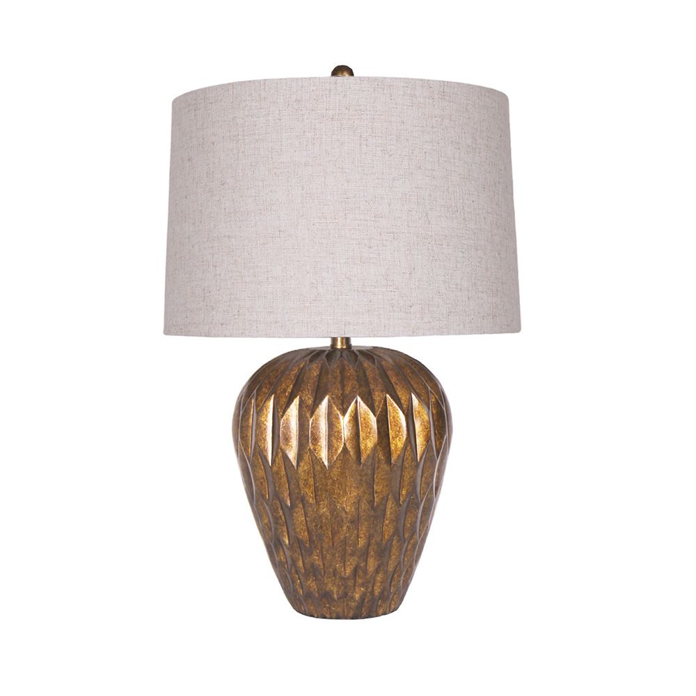 Aw23-Jonathan Resin Table Lamp White 35.5X35.5X66Cm (Mlm-883469Gl)