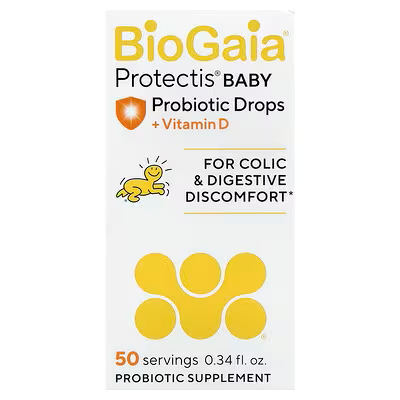BioGaia Probiotics Drops With Vitamin D for Baby, Infants, Newborn and Kids Colic, Spit-Up, Constipation and Digestive Comfort, 1 Pediatrician Recommended Probiotic for Colic, 10 ML, 0.34 oz, 1 Pack