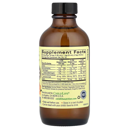 ChildLife Essentials Liquid Vitamin C - Natural Orange 4 fl oz Liquid