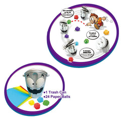 Wizcom Crazy Trash Can - Throw the Paper Ball into the Trash Can - for 3+ Ages