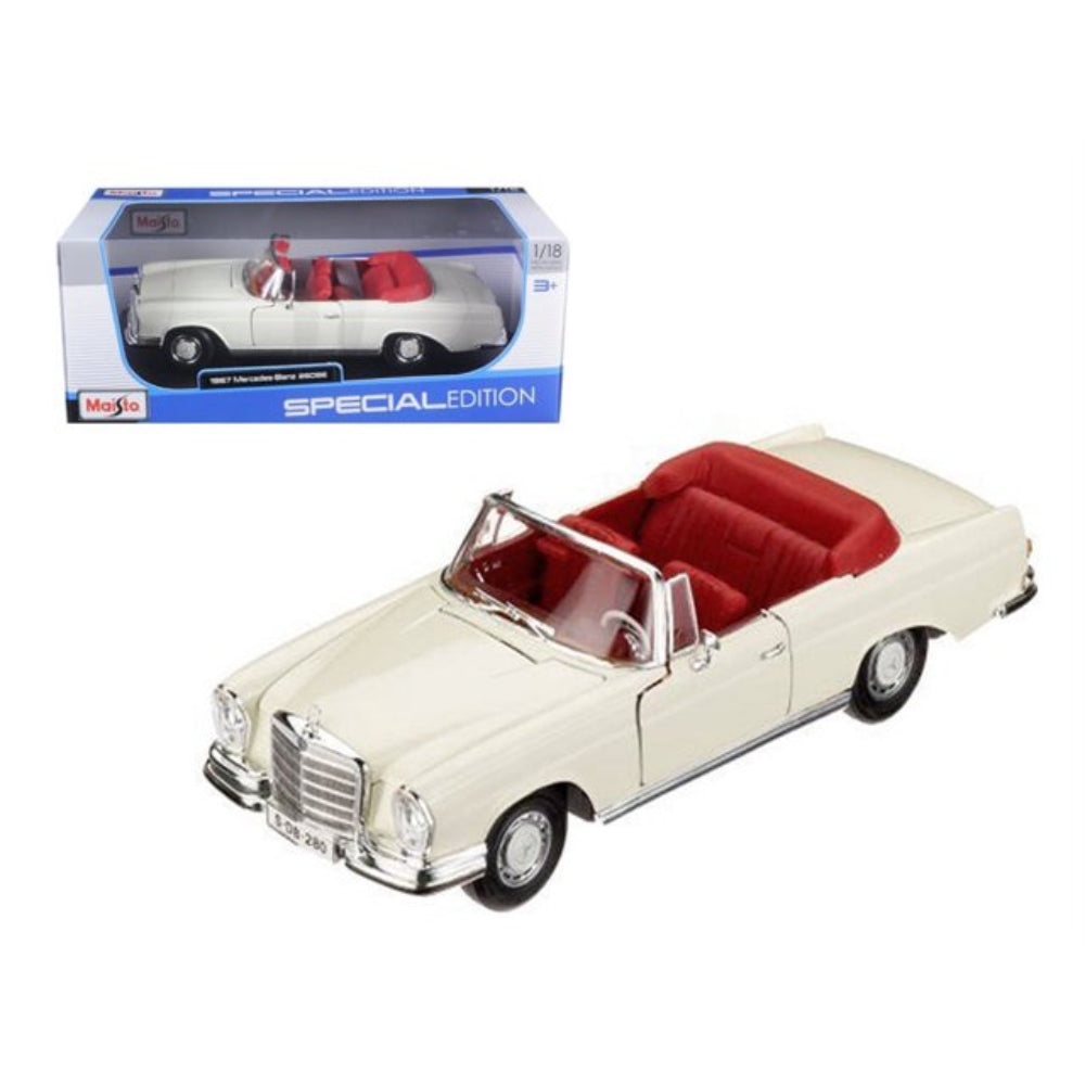 Maisto 1:18 SE (B)-MERCEDES 280SE. CABRIO `67 CREAM