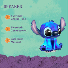 Volkano Disney Stitch Soft Touch Light with Bluetooth Speaker