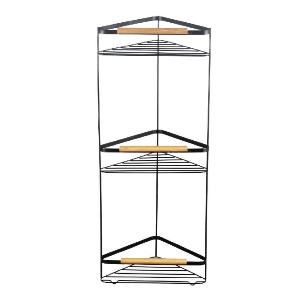 Magnus 3 Tier Corner Bathroom Rack 33.8X19.5X67Cm Black