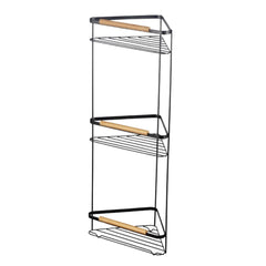 Magnus 3 Tier Corner Bathroom Rack 33.8X19.5X67Cm Black
