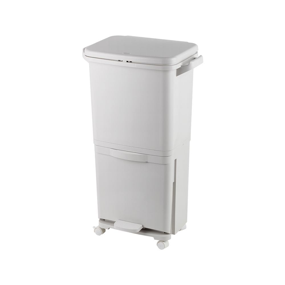 Falcon 35L 2 Tier Bin With 4 Pcs PP Castore White