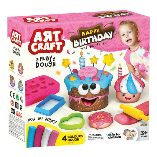 Art Craft Happy Birthday Play Dough Set by Dede – 200g