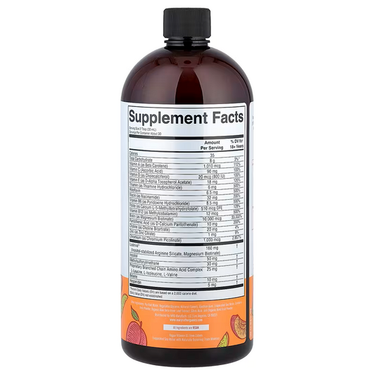 MaryRuth's Liquid Morning Multivitamin + Hair Growth Peach Mango 30 fl oz (887 ml)
