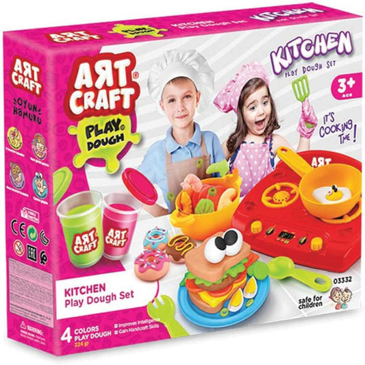 Art Craft Kitchen Dough Set by Dede Toys – 12 Pieces, Multicolor