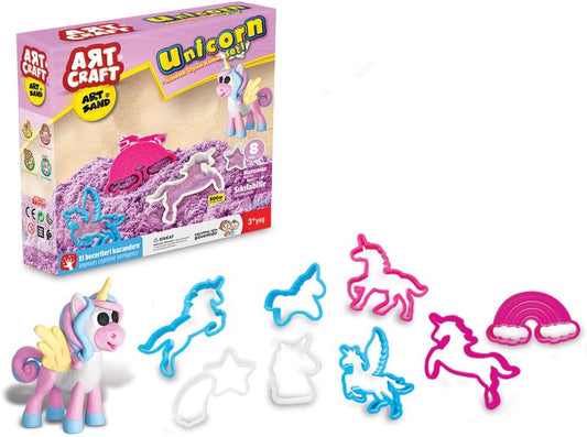 DEDE TOYS Art Craft 500g Unicorn Modeling Play Sand Set