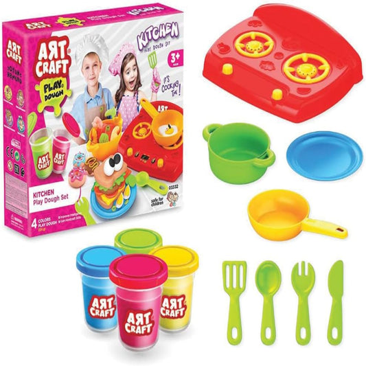 Art Craft Kitchen Dough Set by Dede Toys – 12 Pieces, Multicolor