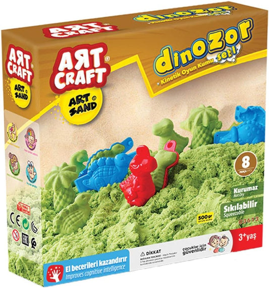 Art Craft 500g Dinosaurs Modeling Play Sand Set