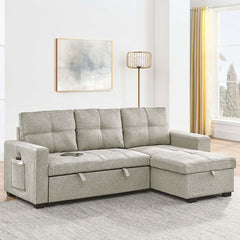 Castro 3-Seater Reversible Fabric Corner Sofa Bed