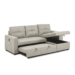 Castro 3-Seater Reversible Fabric Corner Sofa Bed