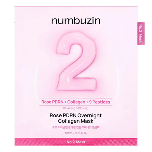 numbuzin - No.2 Rose PDRN Overnight Collagen Mask Set